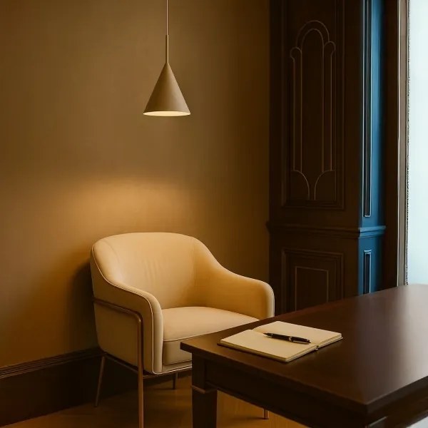 Kábelen függesztett csillár CAPITAL 1xGX53/15W/230V átmérő 17 cm barnásszürke