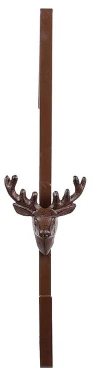Öntöttvas ajtódísz akasztó, szarvas dísszel 35,5 cm