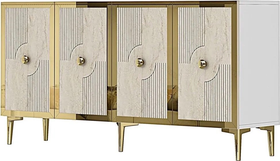 Pega 150 - White, Travertine, Gold