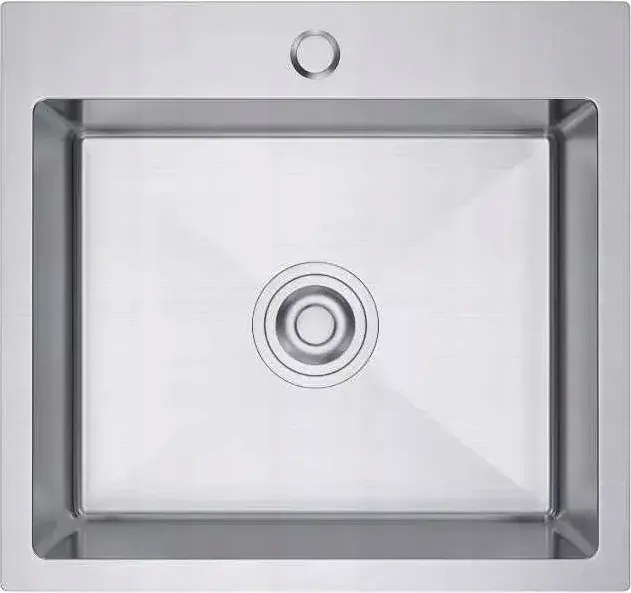 Selma mosogató csaptelep Inox acél 48x45 cm szett szifonnal