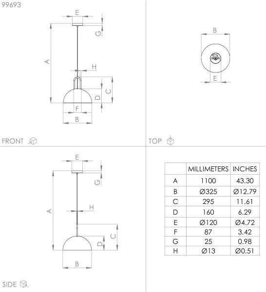 Eglo 99693 - Csillár zsinóron CALMANERA 1xE27/40W/230V fekete