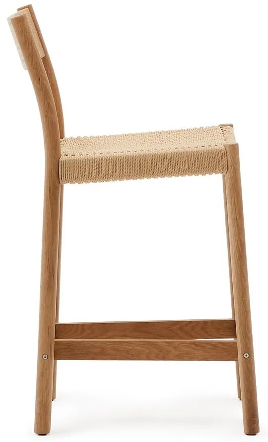 Natúr színű tölgyfa bárszék (ülésmagasság 65 cm) Yalia – Kave Home