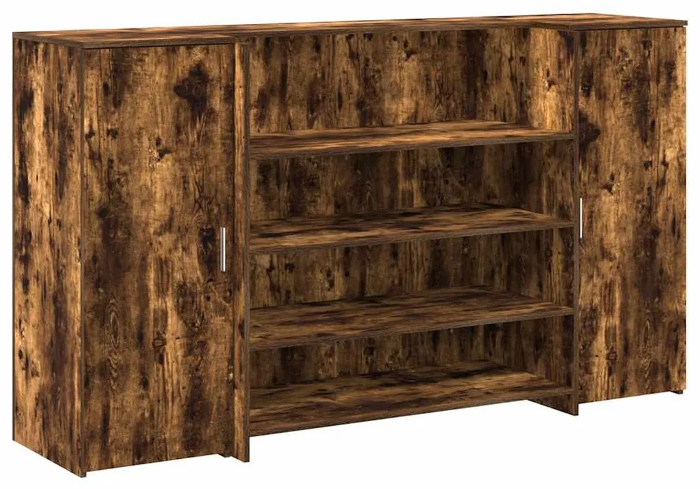 recepciós pult füstös tölgy 180x50x103,5 cm szerelt fa