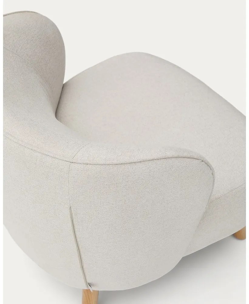 Krémszínű zsenília fotel Ulit – Kave Home