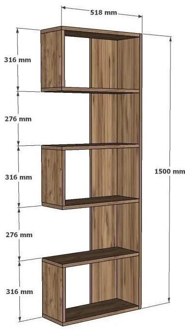 Regál Keteda (antracit) . 1092818