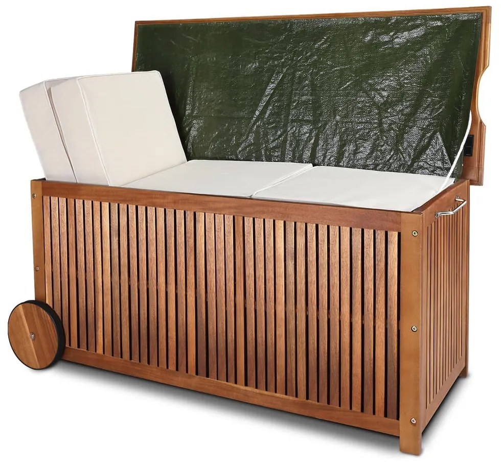 Deuba Fa tárolódoboz 350 l - akác