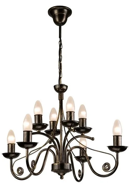 Csillár láncon DONATO 8xE14/40W/230V