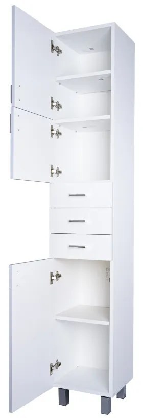 Viva STYLE fürdőszobai ÁLLÓSZEKRÉNY 192 magas POLCOS - BALOS - 35 x 28 x 192 cm