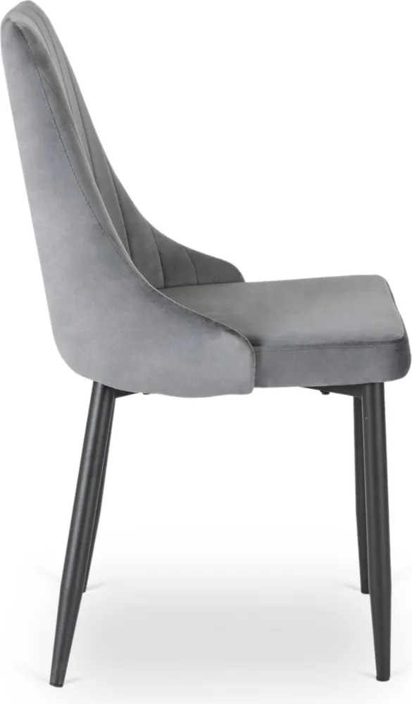 Étkezőszék szürke bársony kárpittal – BARI