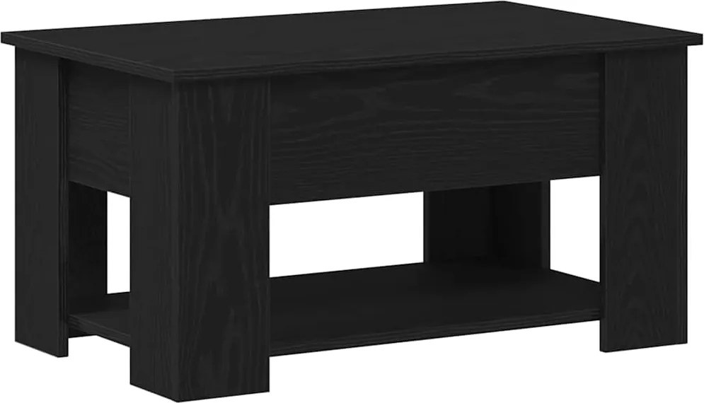 vidaXL Dohányzóasztal Fekete tölgy 79 x 49 x 41 cm Faanyag