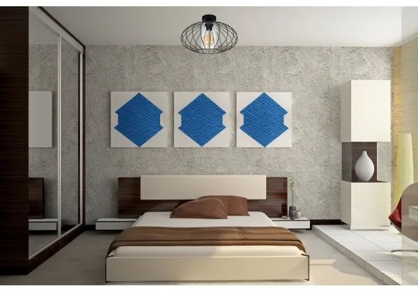 Felületre szerelhető csillár CORRINI 1xE27/60W/230V átm. 34 cm fekete/átlátszó