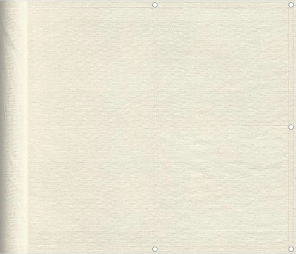 vidaXL krémszínű erkélyparaván 100% oxford poliészter 90 x 700 cm