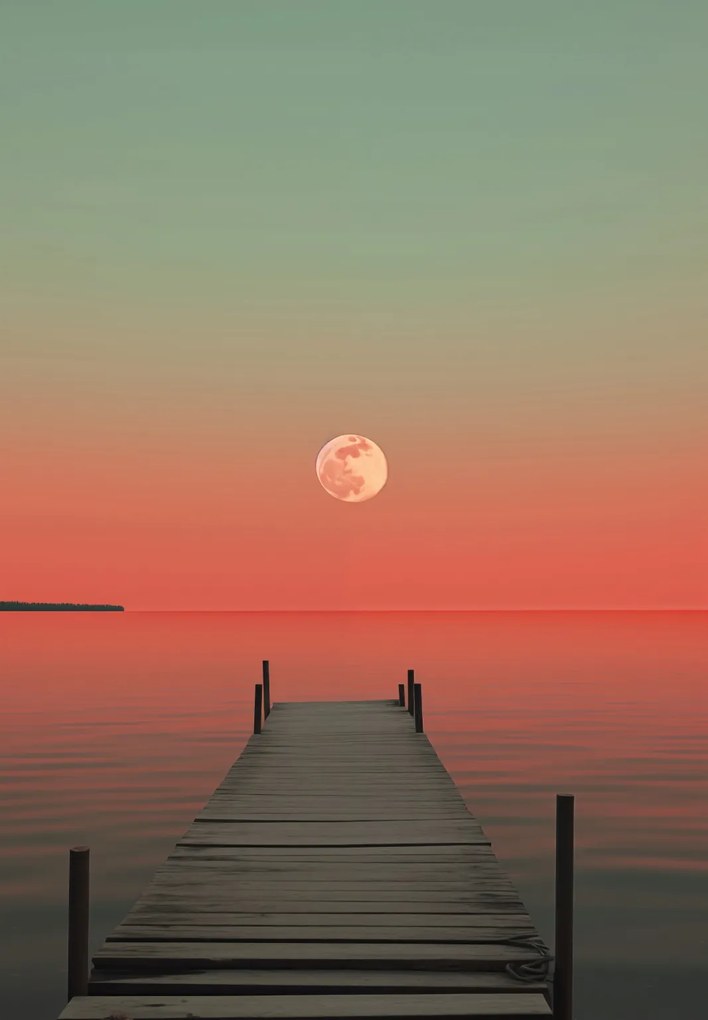 Poszter 68x98cm Hold a víz felett