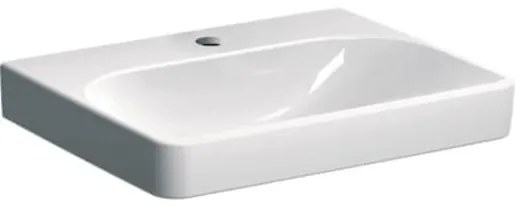 Mosdó Geberit Smyle Square 60x48 cm fehér színben fényes felülettel középső nyílással 501.732.00.1