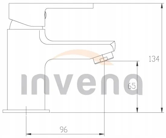 Invena Verso, mosogató csaptelep h-134, króm, INV-BU-82-001-C