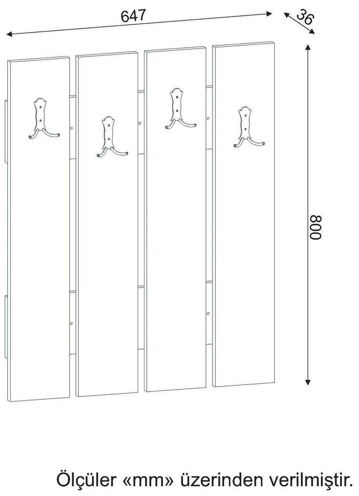 Akasztós panel Angus (dió). Akció -25%. 1071764
