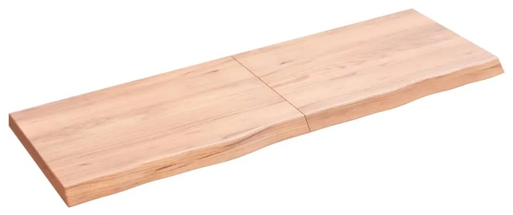 világosbarna kezelt tömör tölgyfa fali polc 120 x 40 x (2-4) cm