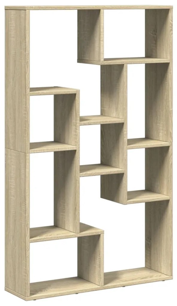 sonoma tölgy színű szerelt fa könyvespolc 72 x 20 x 120 cm