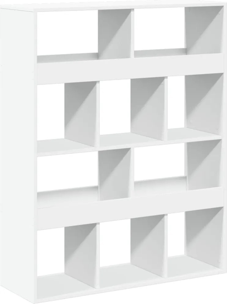 vidaXL fehér szerelt fa könyvespolc 100 x 33 x 125,5 cm