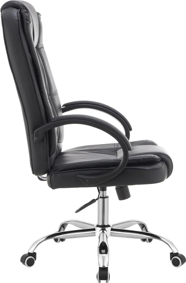 Irodai szék, fekete ekobőr, MADOX NEW