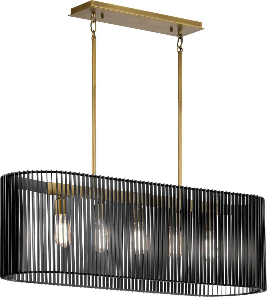 Quintiesse LINARA QN-LINARA-ISLE-BK Függőlámpa 5x60W/E27