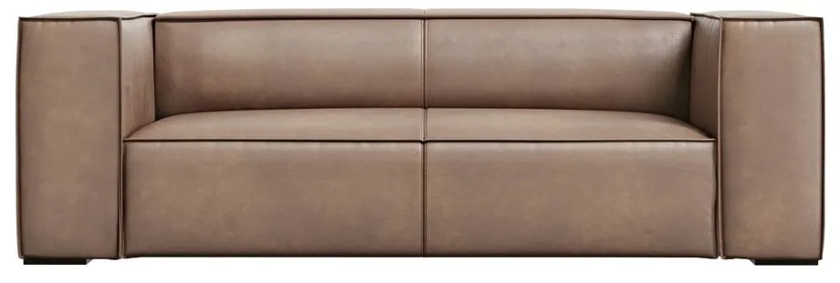 Világosbarna bőr kanapé 212 cm Madame – Windsor & Co Sofas