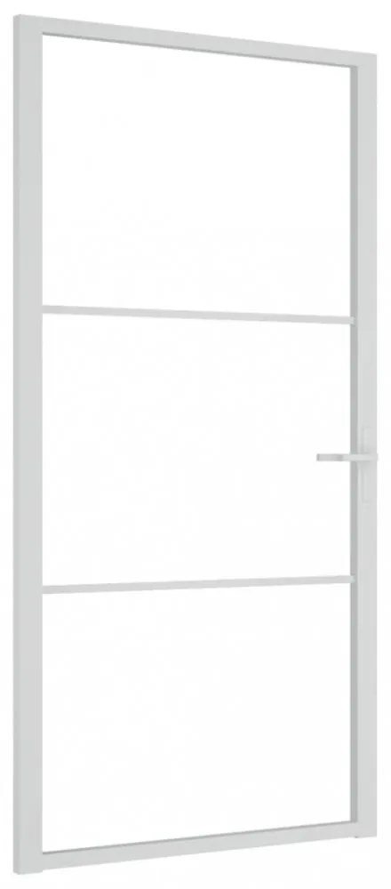 fehér ESG üveg és alumínium beltéri ajtó 102,5 x 201,5 cm