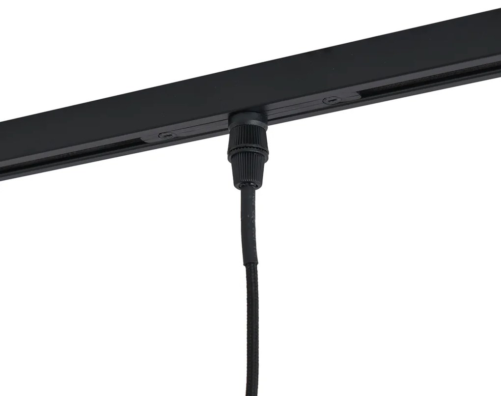 Modern arany színű spotlámpa borostyánszínű üveggel, 1 fázisú sínrendszerhez - Slimline Loyce