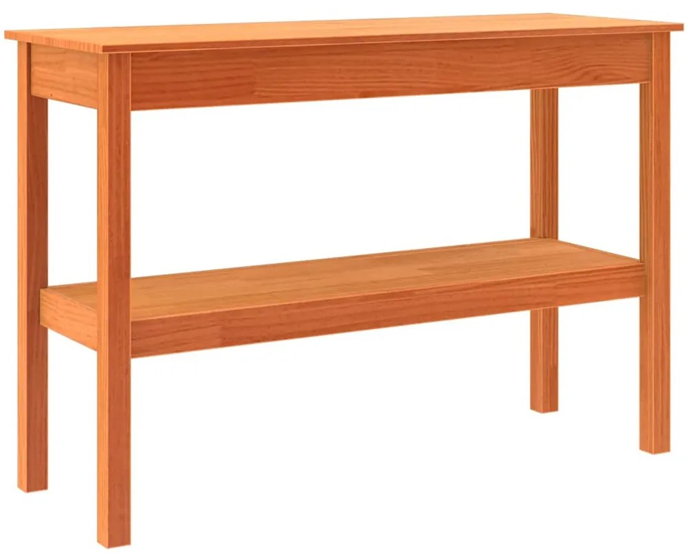 Konzolasztal Viaszbarna 110 x 40 x 75 cm Tömör fenyőfa