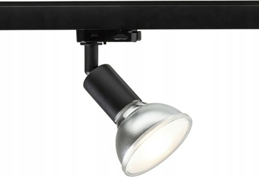 Rendl Fax E27 sínlámpa, fekete, háromfázisú sínre, 230V, E27