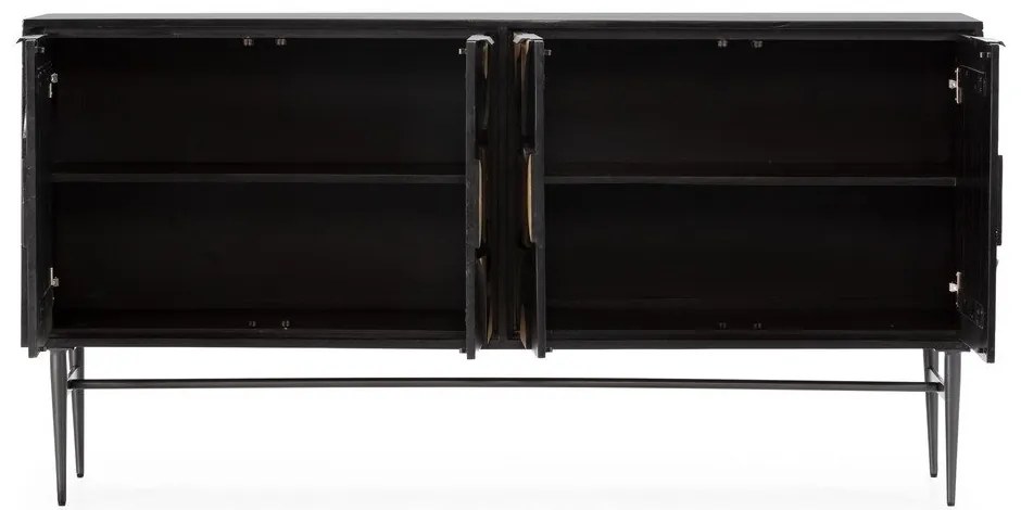 Fekete mangófa komód 175x90x40 cm Navya – MOME