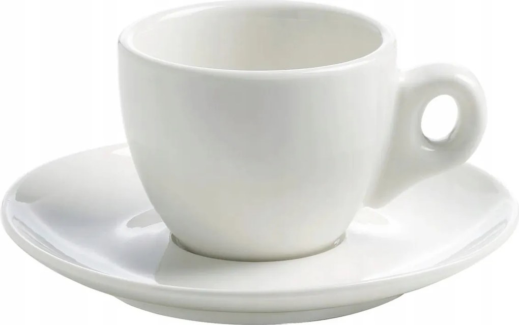 Eszpresszó csésze és csészealj, fehér, Basics kerek, 70 ml