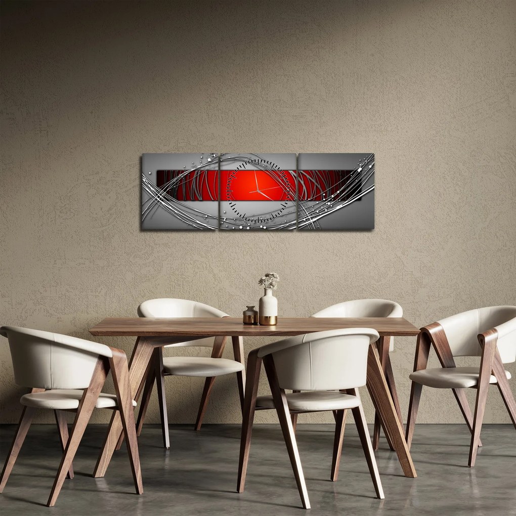 Absztrakt kép (órával) (90x30 cm)