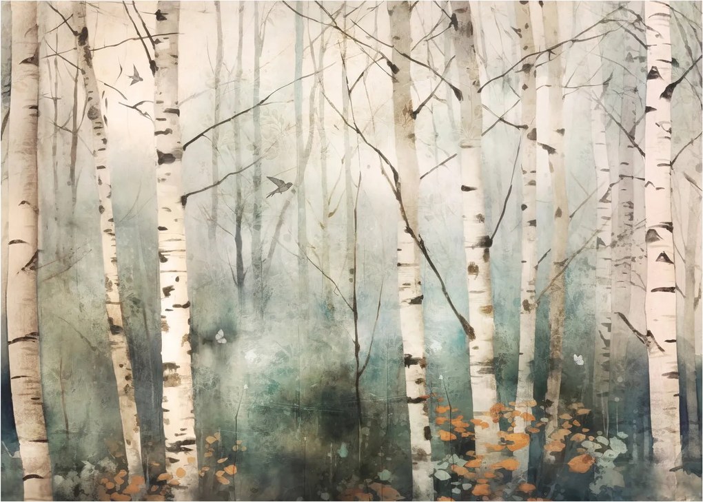 Üveg kép - Erdőminta rajzolása (70x50 cm)