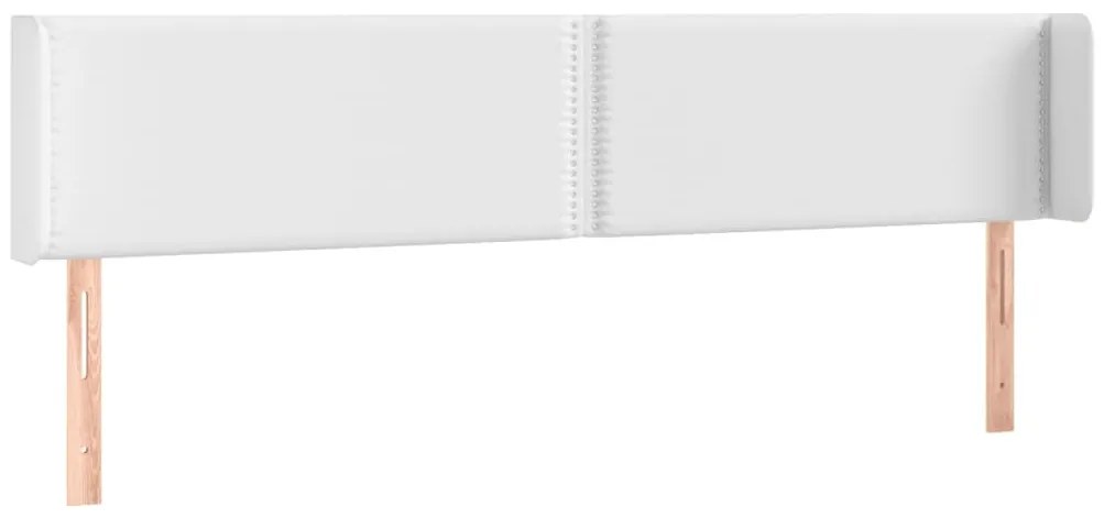 fehér műbőr LED-es fejtámla 183x16x78/88 cm