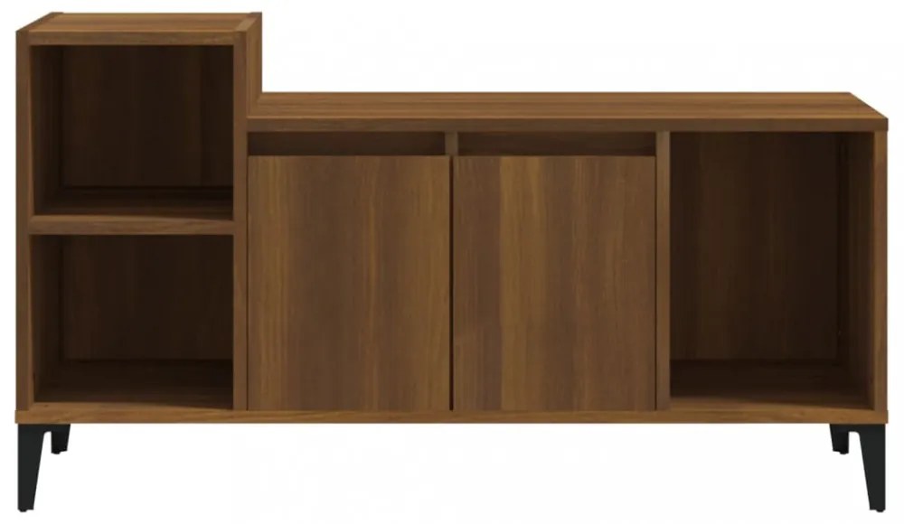 barna tölgyszínű szerelt fa TV-szekrény 100x35x55 cm