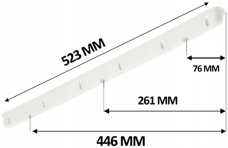 Erga Erga, mennyezeti akasztó ruhaszárításhoz 6x130 cm, fehér, ERG-SEP-10SUSSUF6PP13