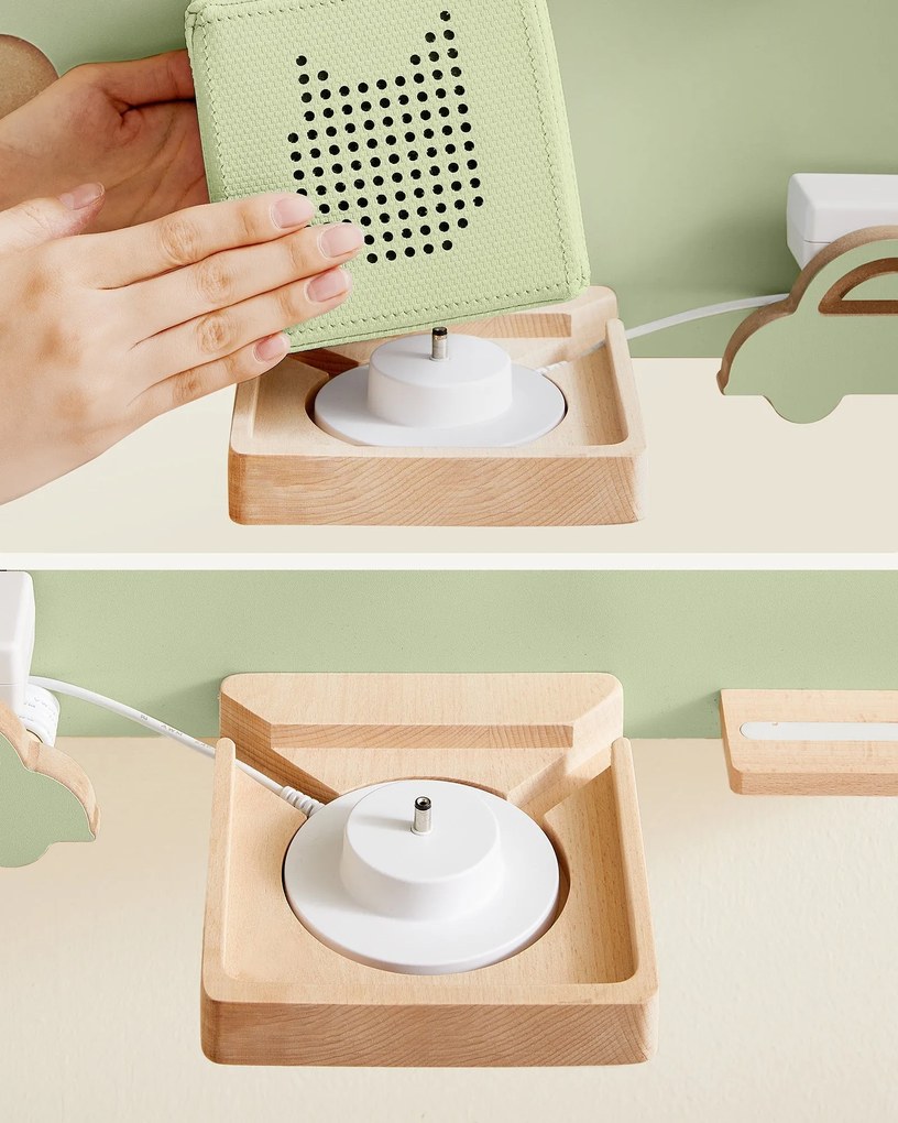 Toniebox polc, fali polc 35 figurának, gyermek polc, zöld