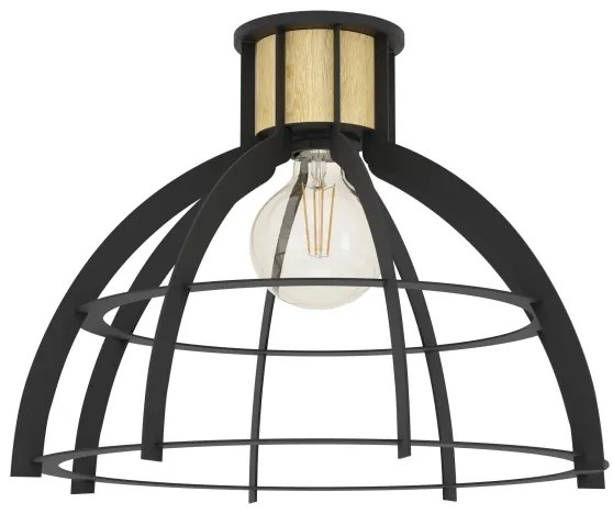 Eglo 43768 - Mennyezeti lámpa STILLINGTON 1xE27/40W/230V fekete