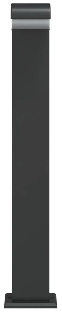 3 db fekete öntött alumínium kültéri állólámpa 80 cm