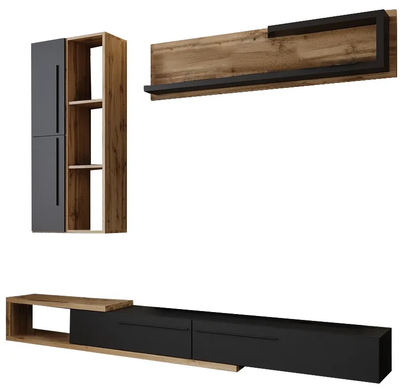 Nappali fal, tacho tölgy/antracit, KALVADOS