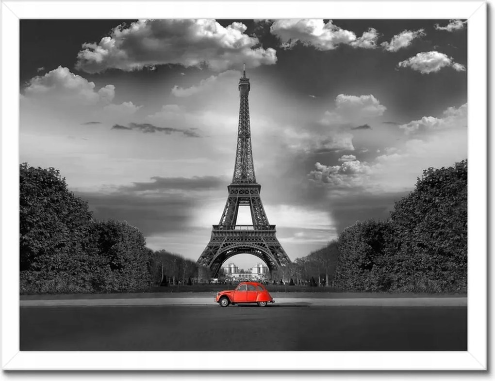 Poszterek keretben 40x30 Eiffel-torony Franciaország