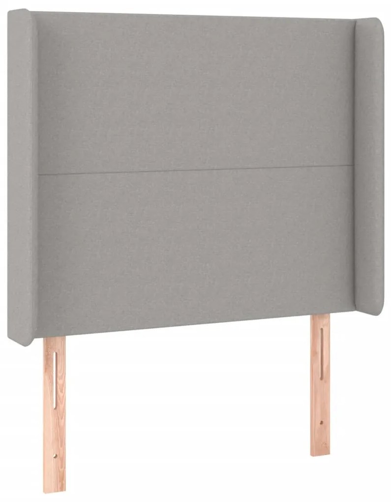 világosszürke szövet LED-es fejtámla 103x16x118/128 cm