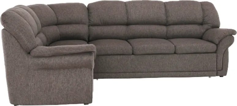 Sarokülőgarnitúra ágyfunkcióval és ágyneműtartóval, bal oldali kivitel, barna, AMELIA