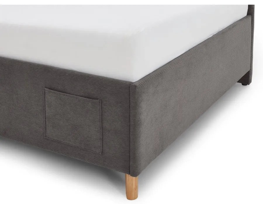 Antracitszürke kárpitozott sarok gyerekágy ágyrács nélkül 120x200 cm Cool – Meise Möbel