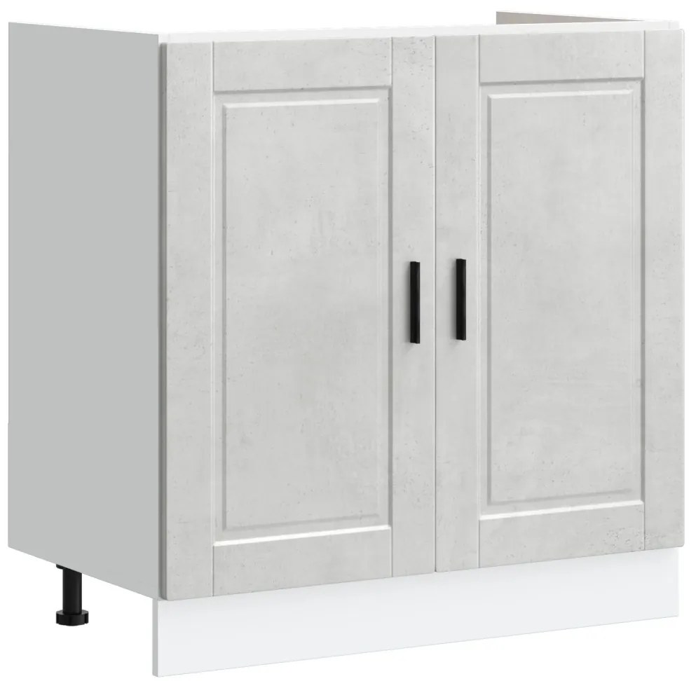 Mosogatószekrény Porto 2 pcs Szürke 80 x 46 x 84.5 cm Faanyag
