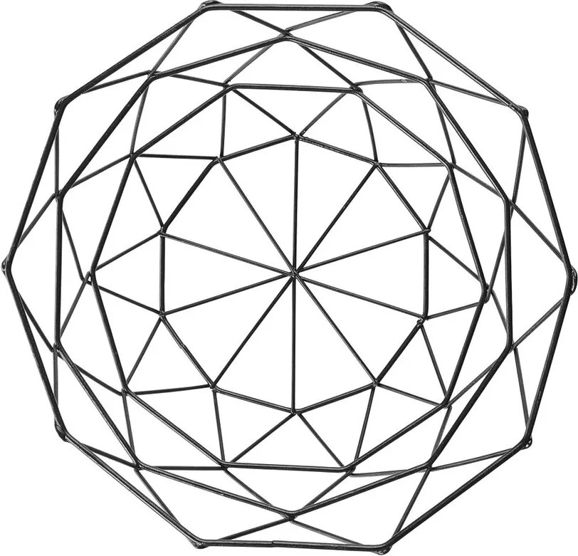 GEOMETRICS fém kosár, fekete