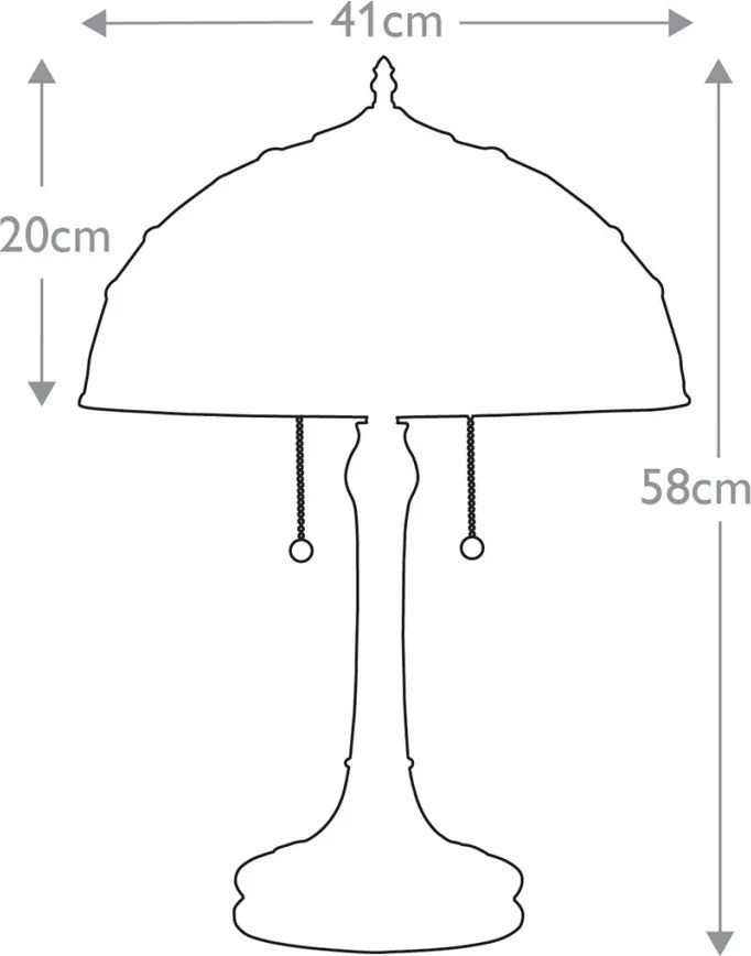Quoizel KAMI QZ-KAMI-TL Asztali lámpa 2x60W/E27