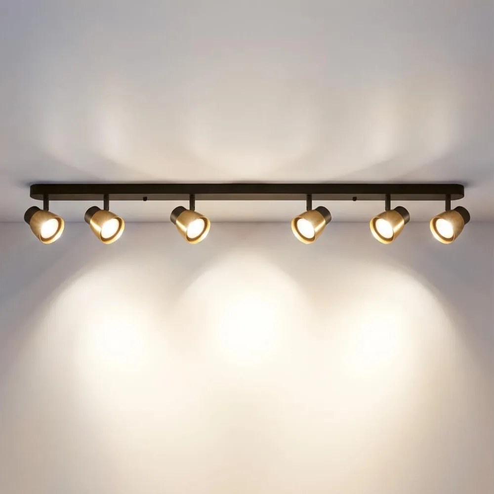 Brilagi - NUGGET spotlámpa 6xGU10/30W/230V fekete/arany