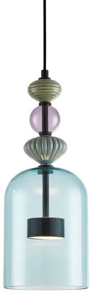 LED Csillár zsinóron ARTE LED/12W/230V átm. 16 cm fekete